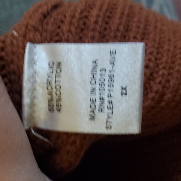 Andree by Unit Colorblock Sweater, 2X - Picture 3 of 3